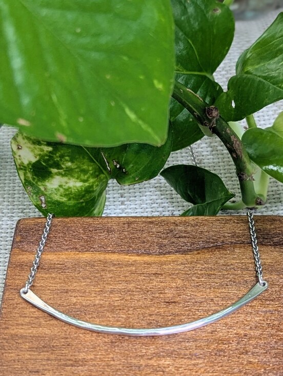 James Avery Jewelry - James Avery Retired Hammered Crescet 16" Necklace Sterling Silver